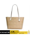 กระเป๋าสะพายไหล่ COACH 4455 ZIP TOP TOTE IN SIGNATURE CANVAS (IMDQC)