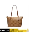 กระเป๋าสะพายไหล่ COACH 4455 ZIP TOP TOTE IN SIGNATURE CANVAS (IME74)