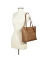 กระเป๋าสะพายไหล่ COACH 4455 ZIP TOP TOTE IN SIGNATURE CANVAS (IME74)