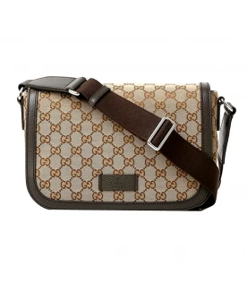 GUCCI GG GUCCISSIMA CANVAS LARGE CROSSBODY MESSENGER BAG