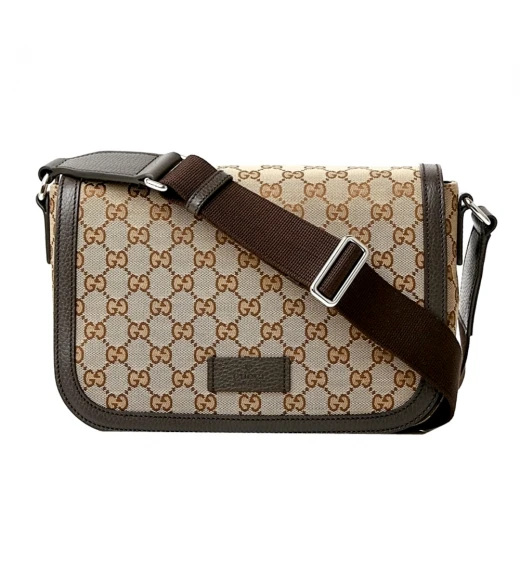 GUCCI GG GUCCISSIMA CANVAS LARGE CROSSBODY MESSENGER BAG