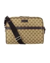 GUCCI GG CANVAS MESSENGER SHOULDER BAG (BEIGE/EBONY/BROWN)