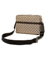 GUCCI GG CANVAS MESSENGER SHOULDER BAG (BEIGE/EBONY/BROWN)