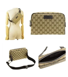 กระเป๋า GUCCI ORIGINAL GG BELT BAG (BEIGE/EBONY)