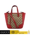 GUCCI BREE ORIGINAL GG MINI TOTE (BEIGE/RED) [449241KY9LG8606]