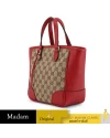 GUCCI BREE ORIGINAL GG MINI TOTE (BEIGE/RED) [449241KY9LG8606]