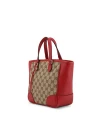 GUCCI BREE ORIGINAL GG MINI TOTE (BEIGE/RED) [449241KY9LG8606]