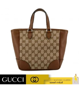 GUCCI BREE ORIGINAL GG MINI TOTE (BEIGE/EBONY)