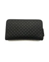 กระเป๋าสตางค์ GUCCI MICRO GUCCISSIMA ZIP AROUND LONG WALLET (BLACK)