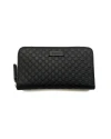 กระเป๋าสตางค์ GUCCI MICRO GUCCISSIMA ZIP AROUND LONG WALLET (BLACK)