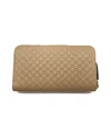 กระเป๋าสตางค์ GUCCI MICRO GUCCISSIMA ZIP AROUND LONG WALLET (BEIGE)