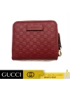 กระเป๋าสตางค์ GUCCI MICRO GUCCISSIMA ZIP AROUND SHORT WALLET (RED)