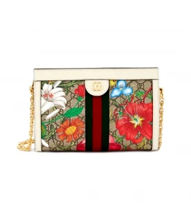 GUCCI OPHIDIA GG FLORA SMALL SHOULDER BAG