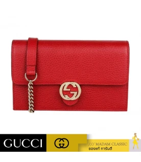 กระเป๋า GUCCI GG INTERLOCKING WOC (RED) 