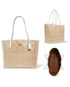 กระเป๋าสะพายไหล่ COACH 5696 CITY TOTE IN SIGNATURE CANVAS (IMDQC)