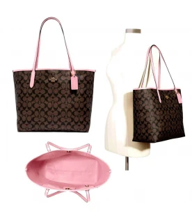 กระเป๋าสะพายไหล่ COACH 5696 CITY TOTE IN SIGNATURE CANVAS (IMTL9)