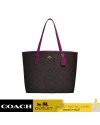 กระเป๋าสะพายไหล่ COACH 5696 CITY TOTE IN SIGNATURE CANVAS (IMV7U)