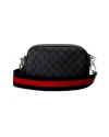 กระเป๋า GUCCI GG SUPREME BLACK MESSENGER BAG (BLACK/GREY) 