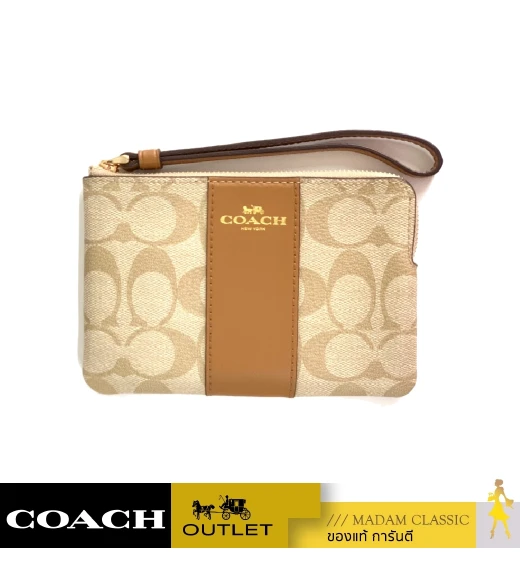 58035 CORNER ZIP WRISTLET IN SIGNATURE CANVAS (IMNLJ)