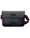 กระเป๋า GUCCI GG SUPREME BLACK BELT BAG (BLACK/GREY)