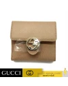 กระเป๋าสตางค์ GUCCI GG INTERLOCKING FRENCH FLAP WALLET (BEIGE) 