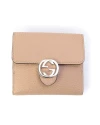 กระเป๋าสตางค์ GUCCI GG INTERLOCKING FRENCH FLAP WALLET (BEIGE) 