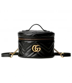 กระเป๋า GUCCI GG MARMONT MINI BACKPACK (BLACK CHEVRON) 