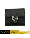 กระเป๋าสตางค์ GUCCI GG INTERLOCKING FRENCH FLAP WALLET (BLACK)