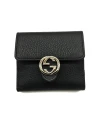 กระเป๋าสตางค์ GUCCI GG INTERLOCKING FRENCH FLAP WALLET (BLACK)