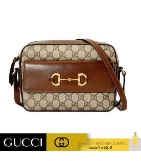 กระเป๋า GUCCI HORSEBIT 1955 SMALL SHOULDER BAG (BEIGE/EBONY/BROWN)