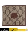 กระเป๋าสตางค์ GUCCI WALLET WITH INTERLOCKING G (BEIGE/EBONY/BROWN)