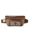 GUCCI BELT BAG WITH INTERLOCKING G (BEIGE/EBONY/BROWN