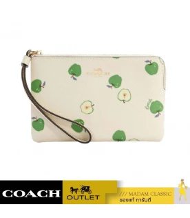 กระเป๋าคล้องมือ COACH 6978 CORNER ZIP WRISTLET WITH APPLE PRINT (IMCAH)