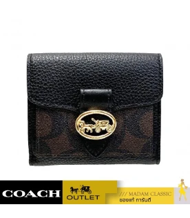 กระเป๋าสตางค์ผู้หญิง COACH 7250 GEORGIE SMALL WALLET IN SIGNATURE CANVAS (IMAA8) 