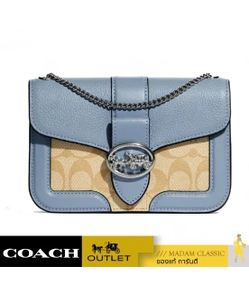 กระเป๋าสะพายข้าง COACH 7287 GEORGIE CROSSBODY IN SIGNATURE CANVAS (SVTVS)