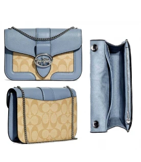 กระเป๋าสะพายข้าง COACH 7287 GEORGIE CROSSBODY IN SIGNATURE CANVAS (SVTVS)