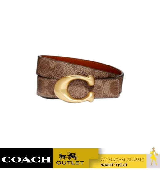 เข็มขัด COACH 78173 Signature Buckle Reversible Belt, 25Mm (B4NQ4XS)