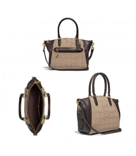 กระเป๋าสะพายข้าง COACH 79310 Elise Satchel In Signature Jacquard (GDPMW)
