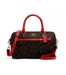 กระเป๋าสะพายข้าง COACH 83607 ROWAN SATCHEL IN SIGNATURE CANVAS (IMRVQ)
