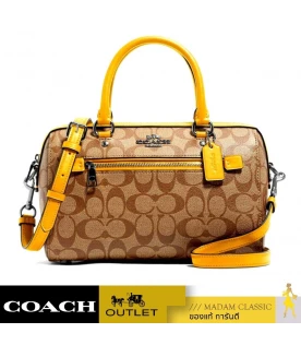 กระเป๋าสะพายข้าง COACH 83607 ROWAN SATCHEL IN SIGNATURE CANVAS (QBRLR)