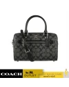 กระเป๋าสะพายข้าง COACH 83607 ROWAN SATCHEL IN SIGNATURE CANVAS (SVTSQ)