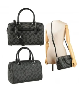 กระเป๋าสะพายข้าง COACH 83607 ROWAN SATCHEL IN SIGNATURE CANVAS (SVTSQ)