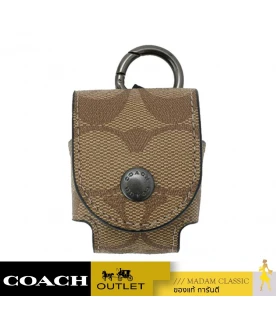 พวงกุญแจ COACH 85025 EARBUD CASE BAG CHARM IN SIGNATURE CANVAS (QBTN2)