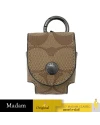 กระเป๋าใส่หูฟัง COACH 85025 EARBUD CASE BAG CHARM IN SIGNATURE CANVAS (QBTN2)