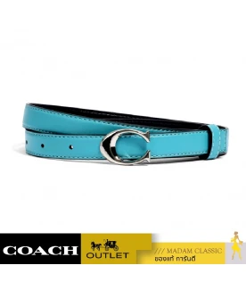 COACH 89352 SIGNATURE BUCKLE BELT, 18MM (SVAQ)