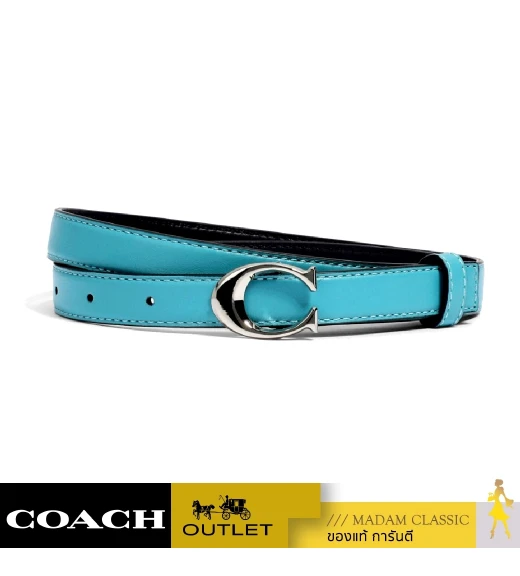 เข็มขัด COACH 89352 SIGNATURE BUCKLE BELT, 18MM (SVAQ)