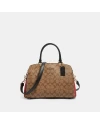 กระเป๋าสะพายข้าง COACH 91016 LILLIE CARRYALL IN COLORBLOCK SIGNATURE CANVAS (IME7V) Color: IM/KHAKI MULTI