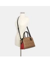 กระเป๋าสะพายข้าง COACH 91016 LILLIE CARRYALL IN COLORBLOCK SIGNATURE CANVAS (IME7V) Color: IM/KHAKI MULTI