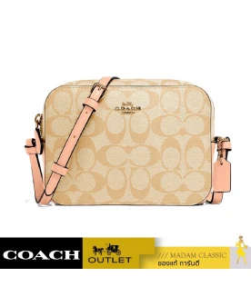 กระเป๋าสะพาย COACH 91677 MINI CAMERA BAG IN SIGNATURE CANVAS (IMTYF)