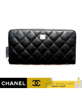 กระเป๋าสตางค์ CHANEL ZIPPY WALLET BLACK CAVIAR SHW